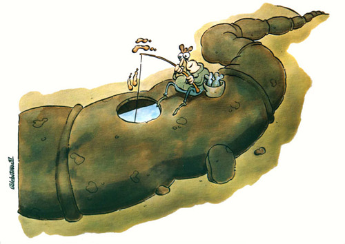 Cartoon: balik av (medium) by Gölebatmaz tagged nehir,av,teknoloji,balik,kentlesme