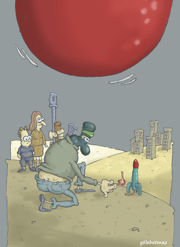 Cartoon: Gazze (medium) by Gölebatmaz tagged filistin,israil,gazze,savas,hamas,fuze