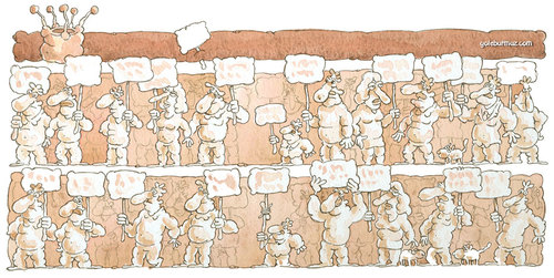 Cartoon: pankart (medium) by Gölebatmaz tagged pankart,gosteri,miting,boy