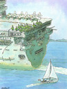 Cartoon: yelken ve deniz (small) by Gölebatmaz tagged yelkenli,deniz,savas,baris,asker