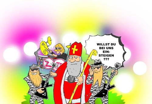 Cartoon: Der Nikolaus und ZZ Top (medium) by Jos F tagged nikolaus,santa,claus,zz,top,xmas,christmas,sylvester