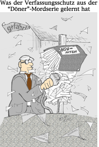 Cartoon: Verfassungsschutz (medium) by Jos F tagged verfassungsschutz