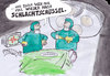 Cartoon: Operation Schlachtschüssel (small) by Jos F tagged chirurgie,op,operation,schlachtschüssel,schlachtplatte