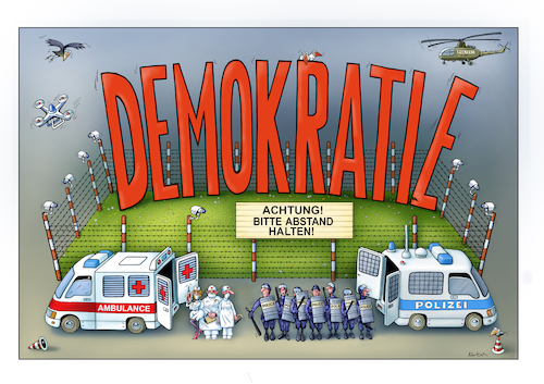 Cartoon: demokratie 2020 (medium) by kurtu tagged demokratie,2020,demokratie,2020