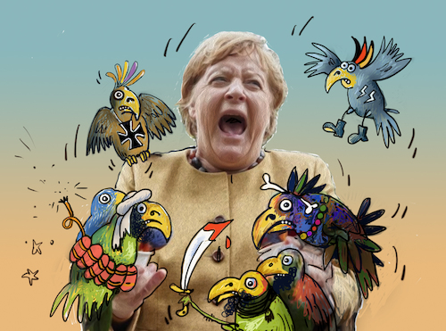 Cartoon: Goodboey Merkel! (medium) by kurtu tagged goodboey,merkel