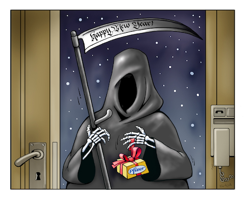 Cartoon: Happy New Year! (medium) by kurtu tagged happy,happy