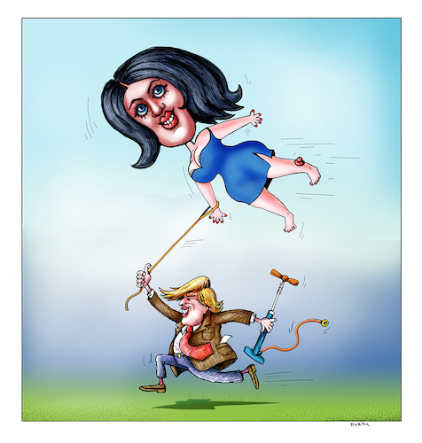 Cartoon: Tramp Monika (medium) by kurtu tagged tramp,monika