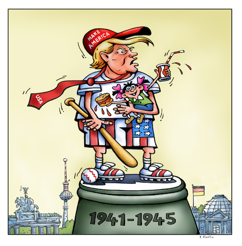 Cartoon: Trump (medium) by kurtu tagged trump