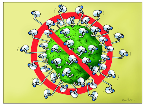 Cartoon: virus 2020? (medium) by kurtu tagged virus,virus