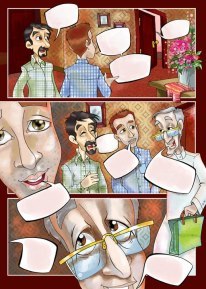 Cartoon: comic strip (medium) by Amal Samir tagged magazine,kids,comic,strip,drawings,digital,old,man,home,story