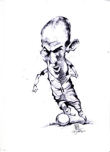 Cartoon: arjen robben (medium) by cakBOY tagged arjen,robben,futball,soccer
