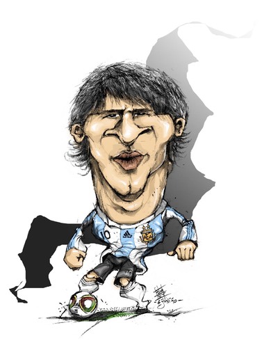 Cartoon: messi (medium) by cakBOY tagged cakboy,cartoon,karikatur,caricature,argentina,messi,lionel