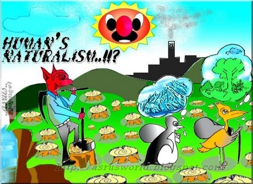 Cartoon: human naturalism !!? (medium) by asrus tagged global,warming