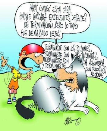 Cartoon: Detalles de Terminacion (medium) by Mario Almaraz tagged nino,perro