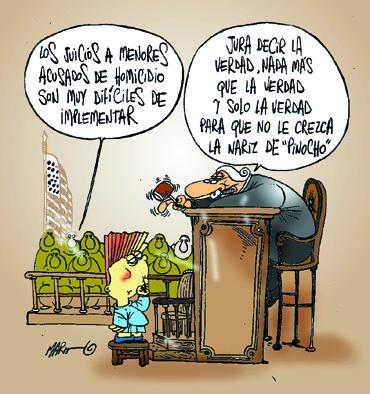 Cartoon: JUICIO A MENORES (medium) by Mario Almaraz tagged juez,chico