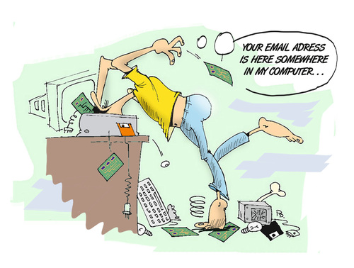 Cartoon: email adress (medium) by paraistvan tagged email,computer,stupid,idiot