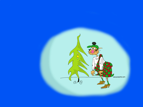 Cartoon: Meery Christmas (medium) by paraistvan tagged scotch,christmas