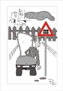 Cartoon: Traffic sign (small) by paraistvan tagged traffic,sign,difficulty,fence