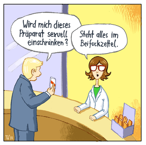 Cartoon: ... (medium) by Tobias Wieland tagged apotheke,arzt,medikament