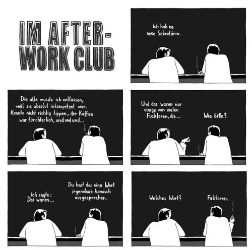 Cartoon: Im after-work club 1 (medium) by Tobias Wieland tagged after,work,club,fun,funny,language,deutsch,german,humour,humor,