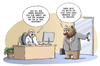 Cartoon: Huber kommt zu spät (small) by Tobias Wieland tagged bär,büro,zu,spät,cartoon,tobias,wieland,karikatur,blut,chef,boss,arbeit,job,beute,jagd,grizzly,braunbär,tier,entschuldigung