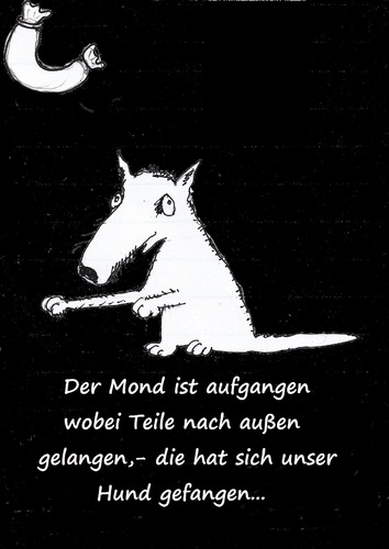 Cartoon: Aufgegangener Mond (medium) by Marbez tagged mond,aufgang