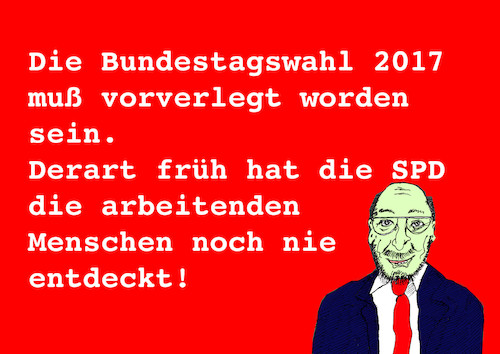 Cartoon: Bundestagswahl 2017 (medium) by Marbez tagged spd,bundestagswahl,2017