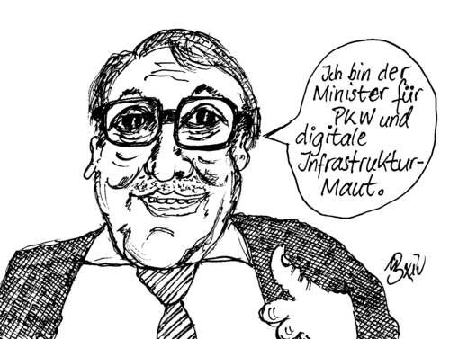 Cartoon: Digitale Infraktruktur Maut (medium) by Marbez tagged datennetz,ausbau,maut