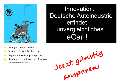 Cartoon: eCar Innovation (medium) by Marbez tagged ecar,deutsche,autoindustrie,innovation