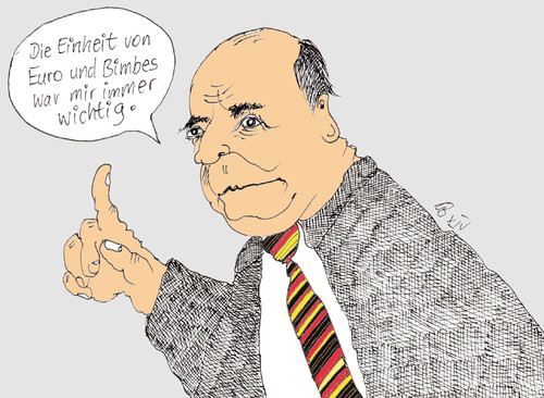 Cartoon: Einheit von Euro und Bimbes (medium) by Marbez tagged euro,bimbes,biographie