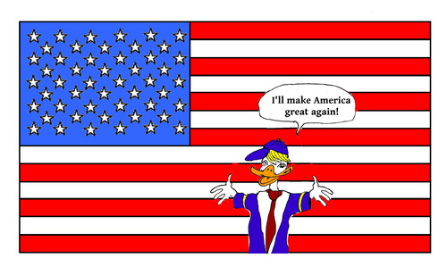 Cartoon: Great Trump America (medium) by Marbez tagged trump,great,america