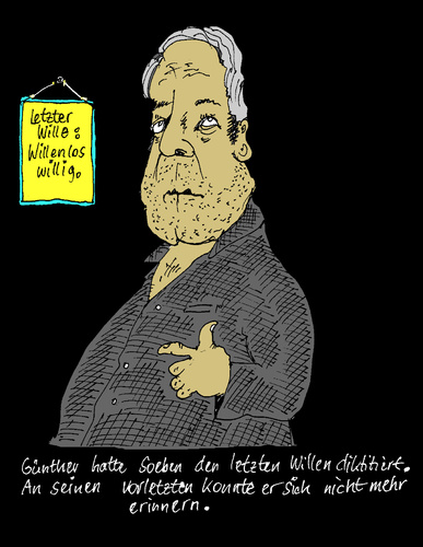 Cartoon: Was man immer wollen soll (medium) by Marbez tagged eigener,wille,zwang,vorschrift