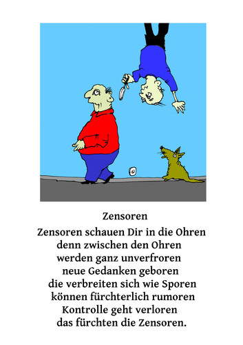 Cartoon: Zensoren (medium) by Marbez tagged zensoren,ohren,rumoren