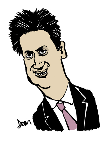Cartoon: Ed Miliband (medium) by Dom Richards tagged politician,labour,leader,opposition