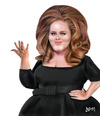 Cartoon: Adele (small) by Dom Richards tagged singer caricature adele musician
