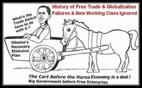 Cartoon: Cart before Horse global economy (medium) by ray-tapajna tagged economic,crisis,obama,roosevelt,derpression,recession
