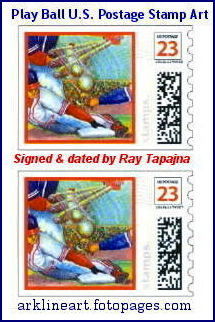 Cartoon: Play Ball stamp by Ray Tapajna (medium) by ray-tapajna tagged play,ball,sports,baseball,us,postage,stamp,art,by,ray,tapajna,rare,very,limited,edition,collectible