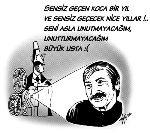 Cartoon: Turhan Selcuk (medium) by Hilmi Simsek tagged turhan,selcuk,abdulcanbaz,hilmi,simsek,cartoon,caricature