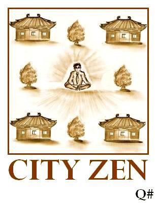 Cartoon: CITY ZEN (medium) by QUIM tagged zen,citizen,city,zen,einwohner,bewohner,stadt,glaube,häuser,illustration,spiritualität,konfuzius,meditieren,asiatisch,japan,innerer,frieden,ausgleich,yin,yang