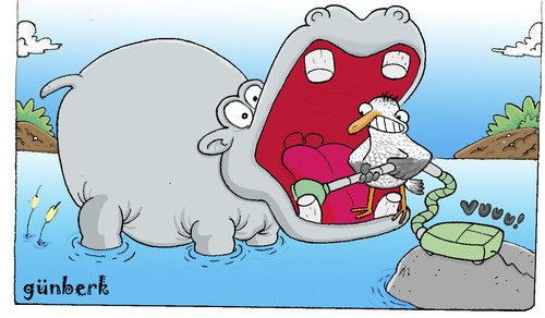 Cartoon: Cleaning time (medium) by gunberk tagged animal