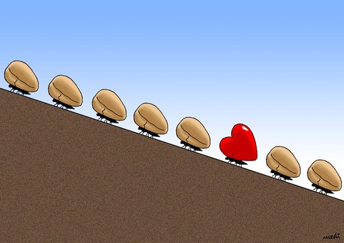 Cartoon: ant lovers (medium) by Medi Belortaja tagged lovers,ant,germ,love,loved,heart