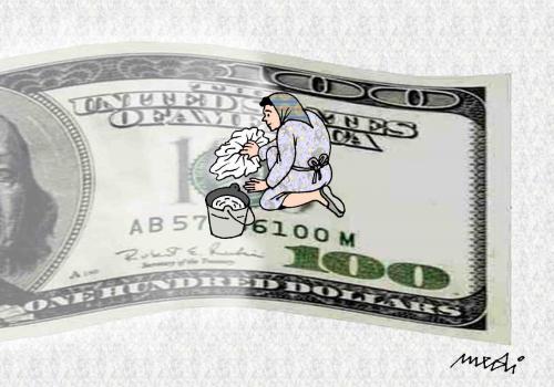 Cartoon: money laundering (medium) by Medi Belortaja tagged dollar,laundering,money,usd,cleaner