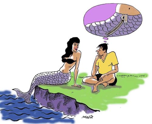 Cartoon: illusions (medium) by Medi Belortaja tagged erotic,love,illusions,siren