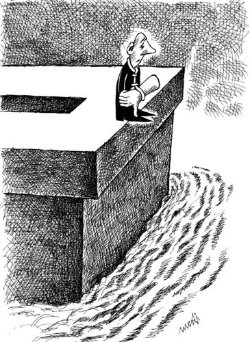 Cartoon: desperation of losers (medium) by Medi Belortaja tagged suicide,loser,desperation,politicians,ballot,box,election