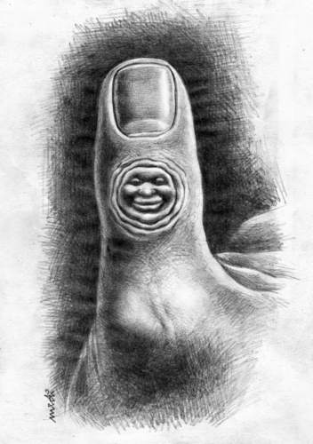 Cartoon: finger (medium) by Medi Belortaja tagged smile,face,finger