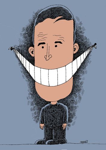 Cartoon: freedom of laughter (medium) by Medi Belortaja tagged smile,speech,freedom,smiley,smiling,teeth,laughter,democracy,dictatorship