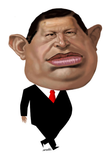 Cartoon: Hugo Chavez (medium) by Medi Belortaja tagged hugo,chavez,president,venezuela