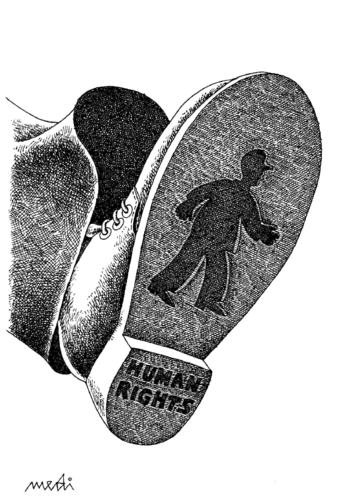 Cartoon: Human Rights (medium) by Medi Belortaja tagged people,shoe,rights,human
