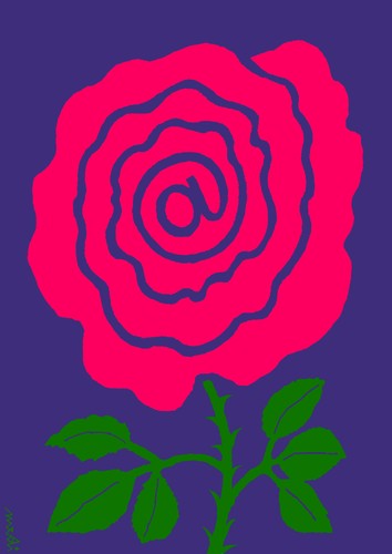Cartoon: internet rose (medium) by Medi Belortaja tagged flower,et,internet,rose