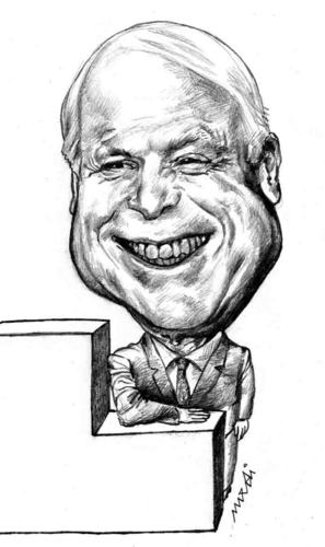 Cartoon: McCain (medium) by Medi Belortaja tagged mccain